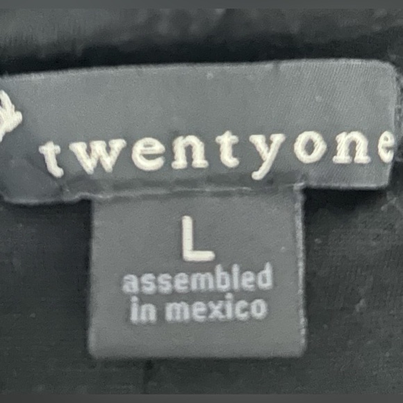 Forever 21 Black and grey, striped cowl neck sweater - Size L - sleeveless - Picture 5 of 6